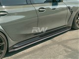 BMW G80 M3 RWS Carbon Fiber Side Skirt Extensions