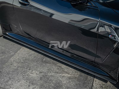 BMW G82 G83 M4 RWS Carbon Fiber Side Skirt Extensions