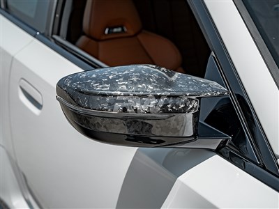 BMW G8X Forged Carbon Mirror Cap Replacements / 