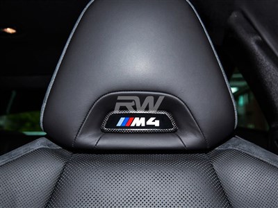 BMW M Carbon Fiber Seat Emblem Cover / 