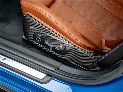 BMW G8x M3 M4 Carbon Fiber Side Seat Trims / 