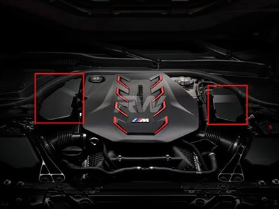 BMW G90 G99 M5 Carbon Engine Cover Extension Set / 