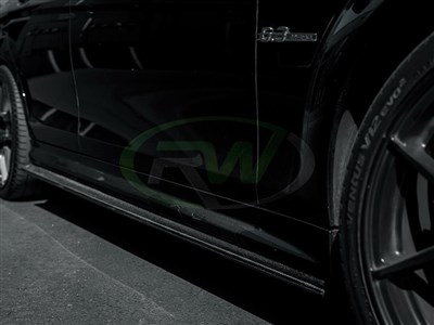 Mercedes W204 C63 Carbon Fiber Side Skirt Extensions / 