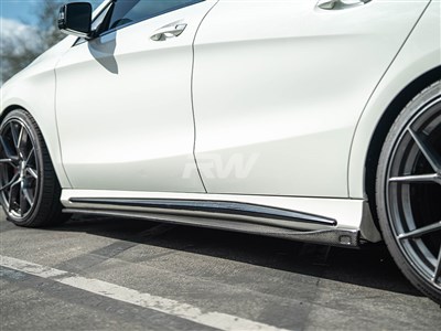 Mercedes CLA250 CLA45 CF Side Skirt Extensions / 