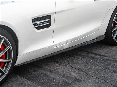 Mercedes C190 GT GTS CF Side Skirt Extensions / 