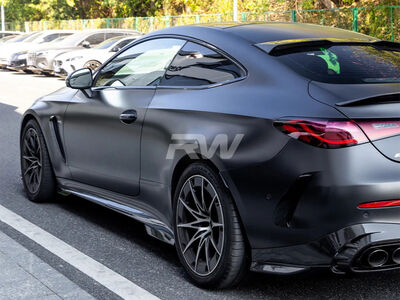 Mercedes C236 CLE53 Carbon Fiber Side Skirt Extensions