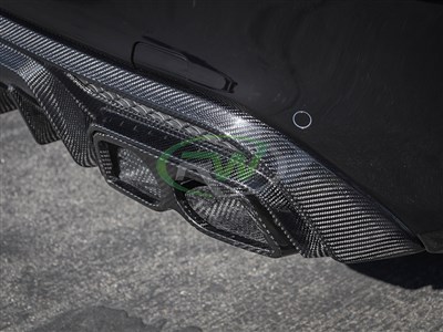 Mercedes W205 W212 Carbon Fiber Exhaust Tips / 