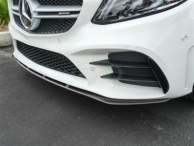 Mercedes W205 C43 2019+ Night Style CF Front Lip / 