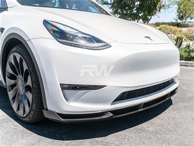 Tesla Model Y DTM Carbon Fiber Front Lip Spoiler / 