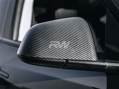 Tesla Model Y Carbon Fiber Mirror Covers / 