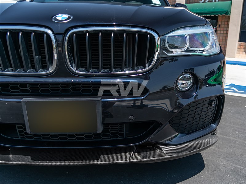 BMW F15 X5 M Sport 3D Style Carbon Fiber Front Lip Spoiler