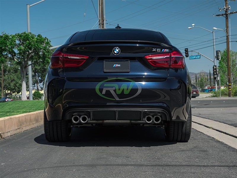 Real Carbon Fiber Car Rear Trunk Boot Lip Spoiler for BMW X6 Series F16 F86  X6 X6M SUV 2015-2018 PSM Style