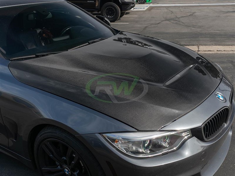 BMW F32 F33 F36 carbon fiber and FRP GTS styled hoods