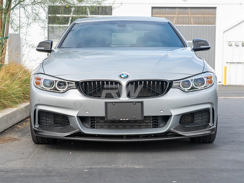 Auto Frontspoiler für B-MW 4 Series F32 F33 F36 418i 420i 428i 435i 440i M  Sport 2014-2019, Kohlefaser-Look Frontspoiler, Wasserdicht, Verschleißfest,  Stoßstangenverkleidung : : Auto & Motorrad