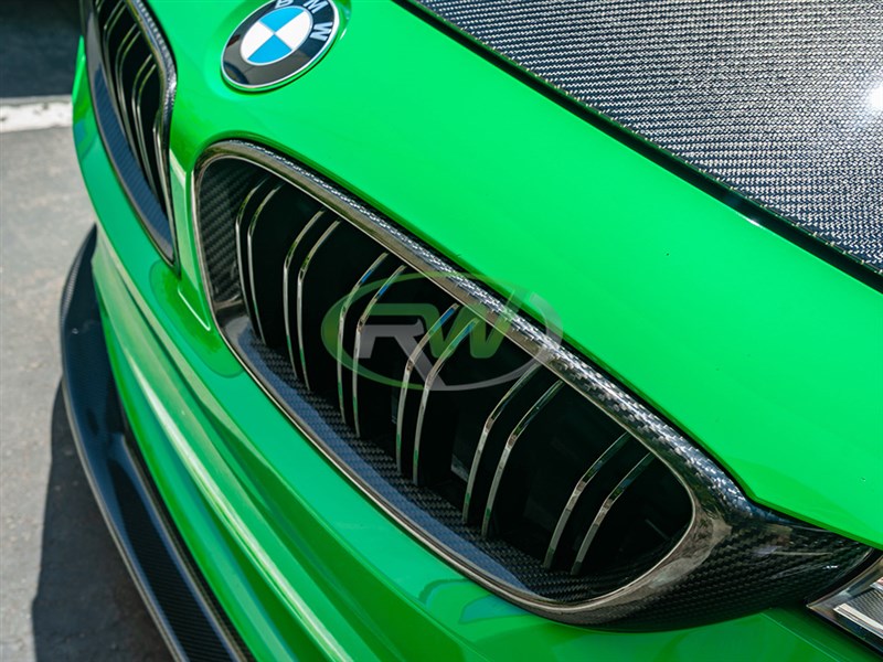 RW Carbon BMW F32 F33 F36 3D Style Carbon Fiber Front Lip - bmwf32011