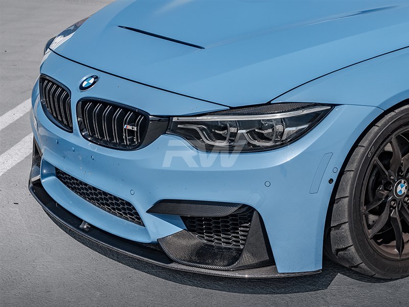 Carbon Front Flaps Lippe Spoiler Ecken small für BMW M3 F80 M4 F82 F83 –  STW-Solutions