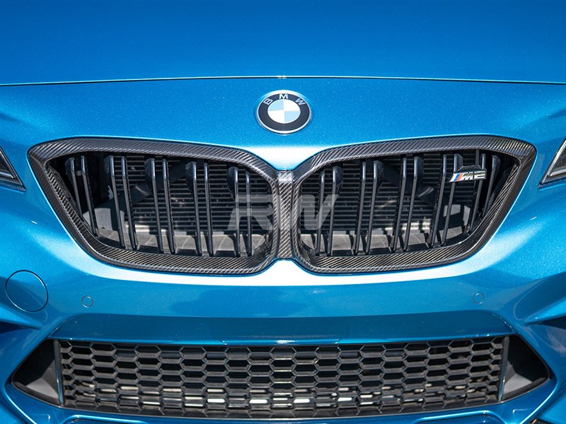 BMW F87 M2 Competition Carbon Fiber Grille Overlay