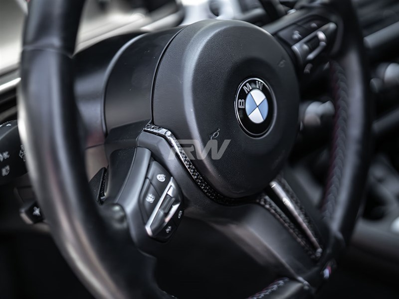 BMW F80 M3 F82 M4 F10 M5 F06 F13 M6 M2 Carbon Fiber Steering Wheel Trim