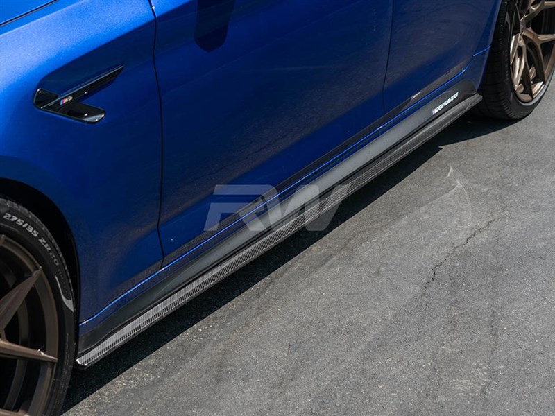 BMW G30 Carbon Fiber RW Signatures Side Skirt Extensions