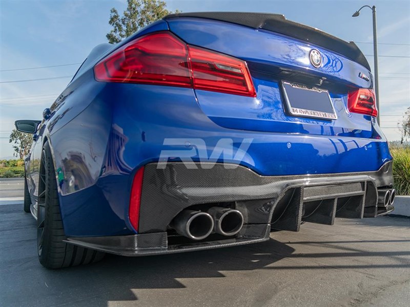 BMW F90 RWS Carbon Fiber Rear Diffuser are available