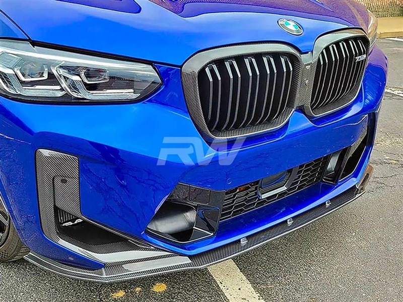 BMW F97 X3M LCI RWS Carbon Fiber Front Lip Spoiler

