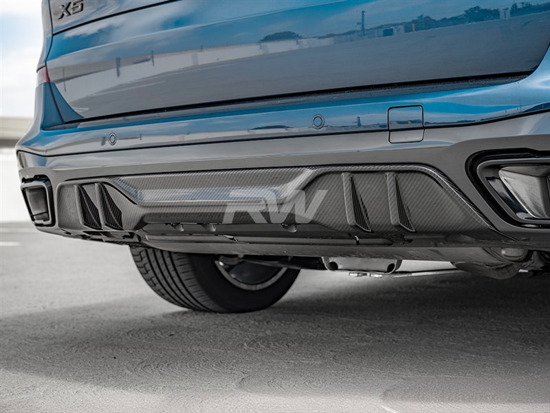 BMW G05 X5 M Sport Performance Style Carbon Fiber Rear Diffuser