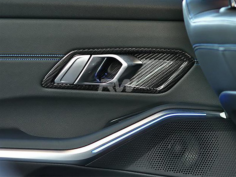 BMW G20 3 Series Carbon Fiber Interior Door Handle Trims