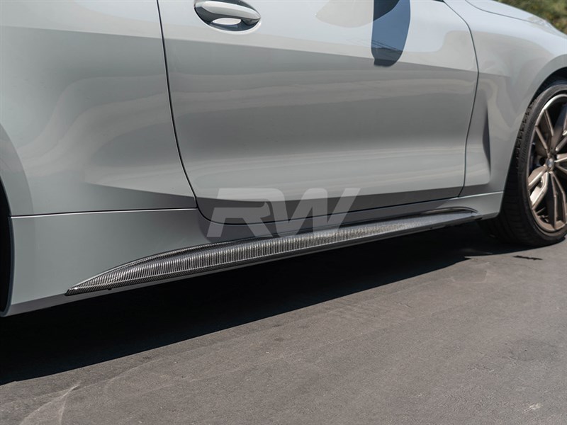 BMW G22/G23 Carbon Fiber Side Skirt Extensions