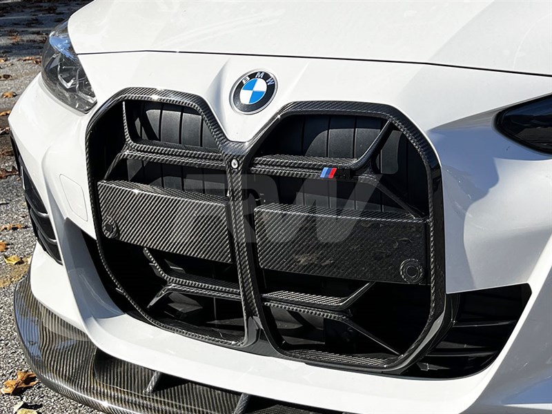BMW G26 4-Series CSL Style Full Carbon Fiber Front Grille














