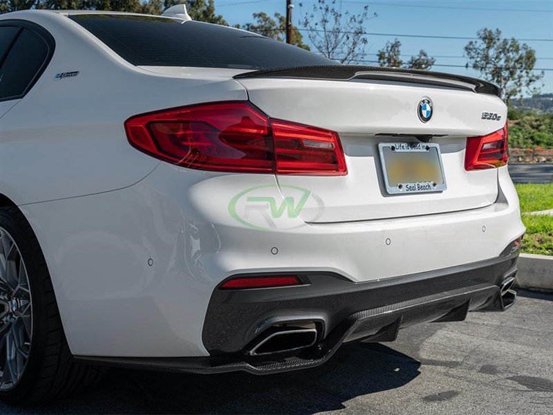 BMW G30 3D Style Carbon Fiber Rear Diffuser 530 540 M550