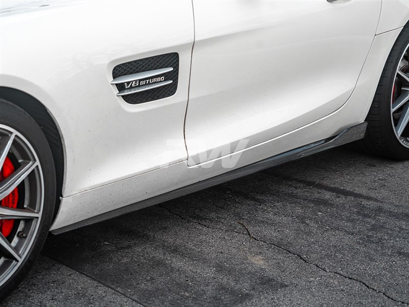 Get yourself a new set of carbon fiber side skirt extensions of your Mercedes C190 GT or GTS