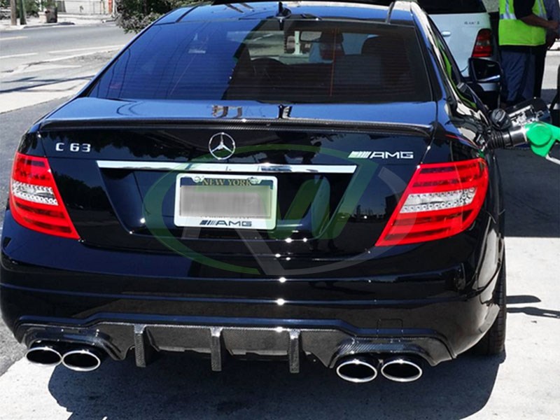 Mercedes W204 C250, C350, C63 AMG Big Fin Carbon Fiber Rear Diffuser