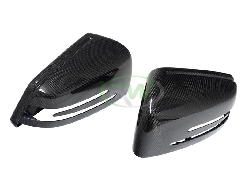 Carbon Fibre Wing Mirror Trim Set Covers To Fit Mercedes-Benz Vito