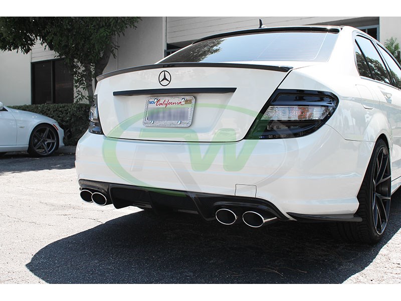 Mercedes W204 Amg Style Carbon Fiber Trunk Spoiler C250 C300 C350 C63