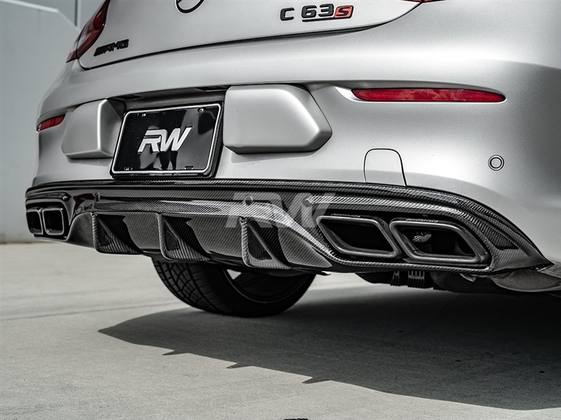 carbon fiber rear diffuser option for W205 c63 and c63s coupe and convertible