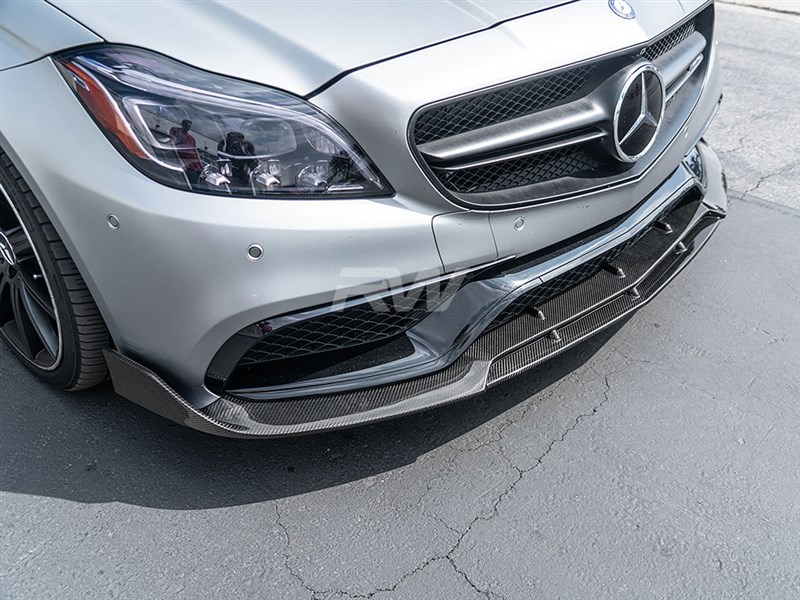 Mercedes W218 CLS63 BRS Style Carbon Fiber Front Lip