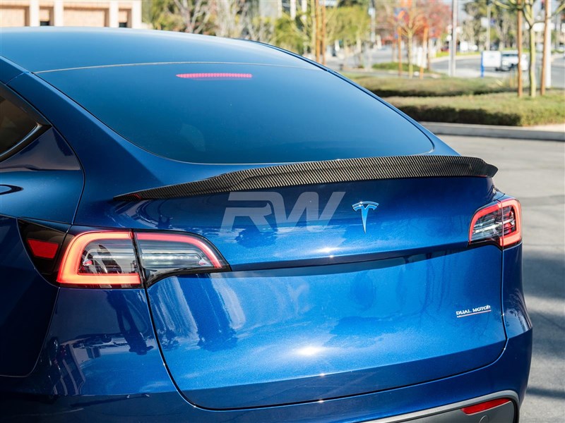 Tesla Model Y DTM Full Carbon Fiber Side Skirt Extensions



