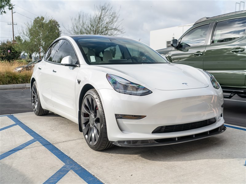 Tesla Model 3 RWS Carbon Fiber Front Lip Spoiler
